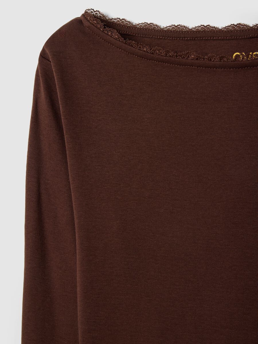 Brown pure cotton regular fit t-shirt_5