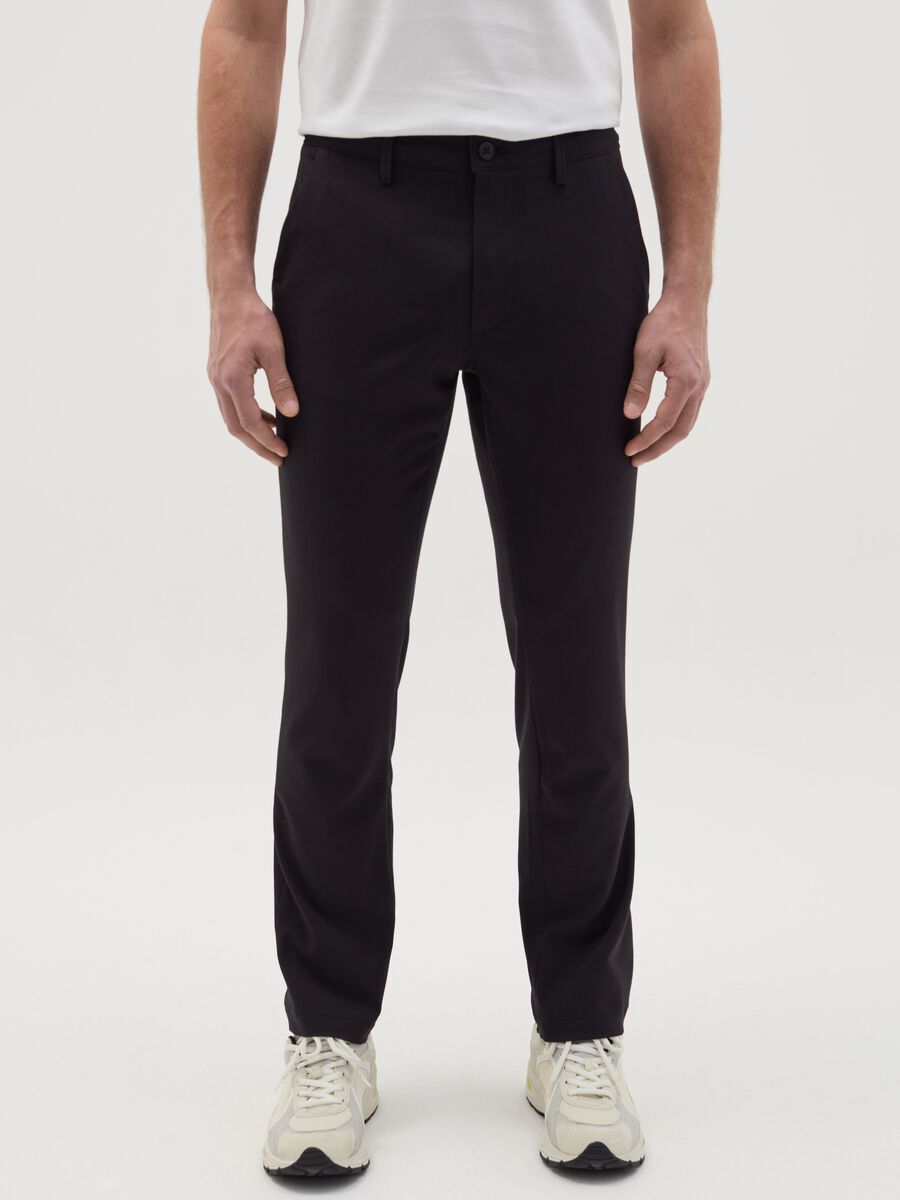 Jogger trousers with drawstring inside_1