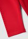 Girls' Red Slim Fit Cotton Stretch Leggings_3