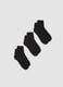 3-pack of black organic cotton ankle sports socks_0