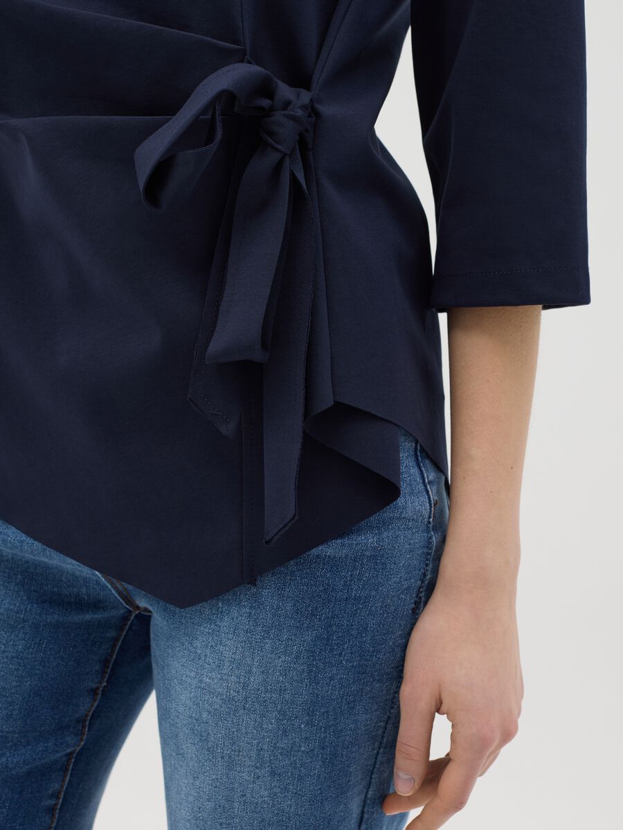 Blue blouse with bow_3