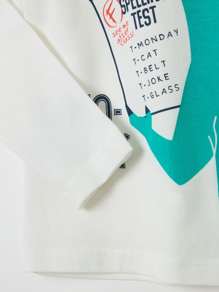 T-shirt with dinosaur print and long sleeves_3