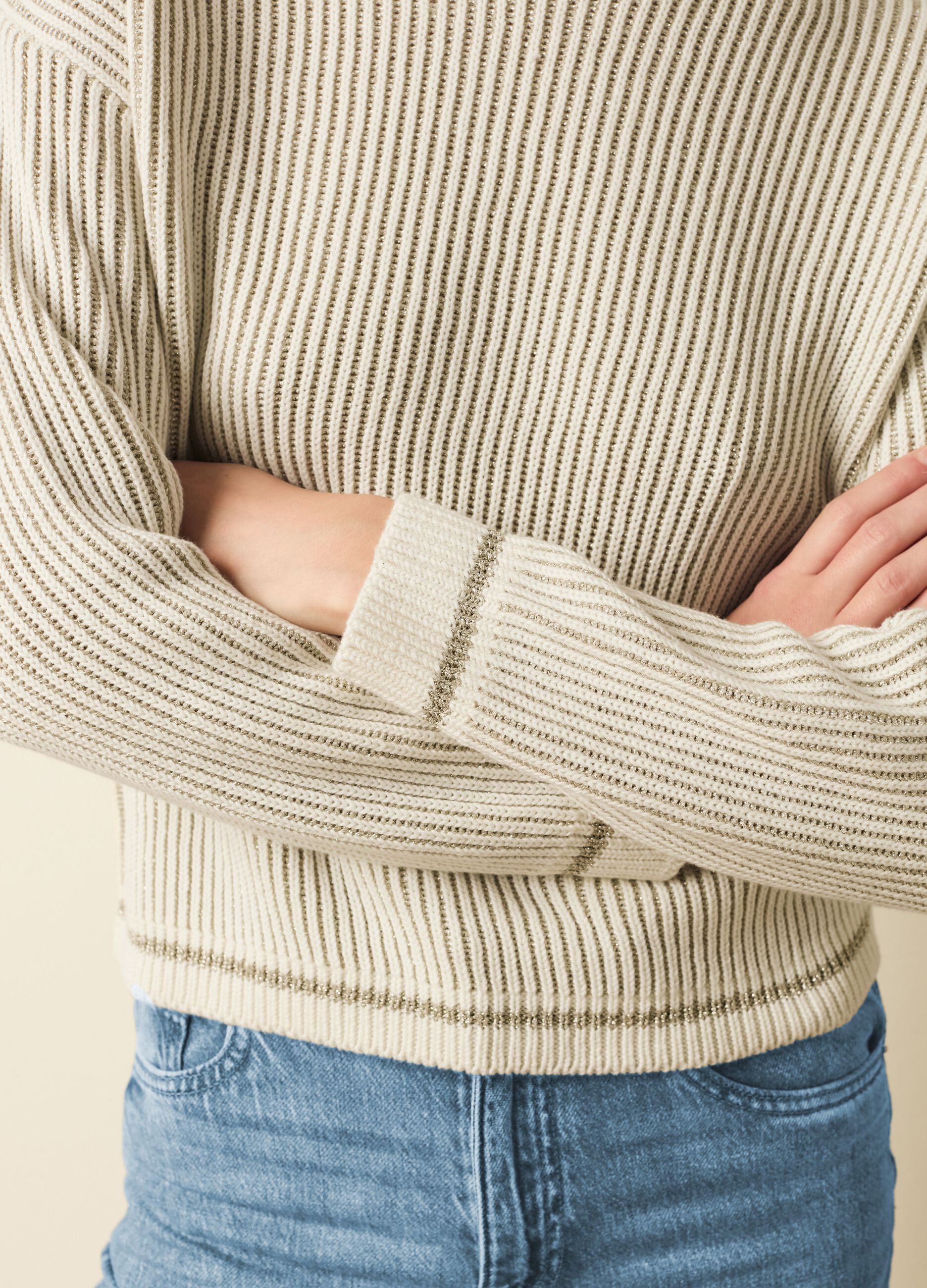 Intarsia design pullover