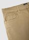 Beige regular-fit stretch cotton Bermuda shorts_5