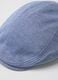 Blue chambray regular fit flat cap_2