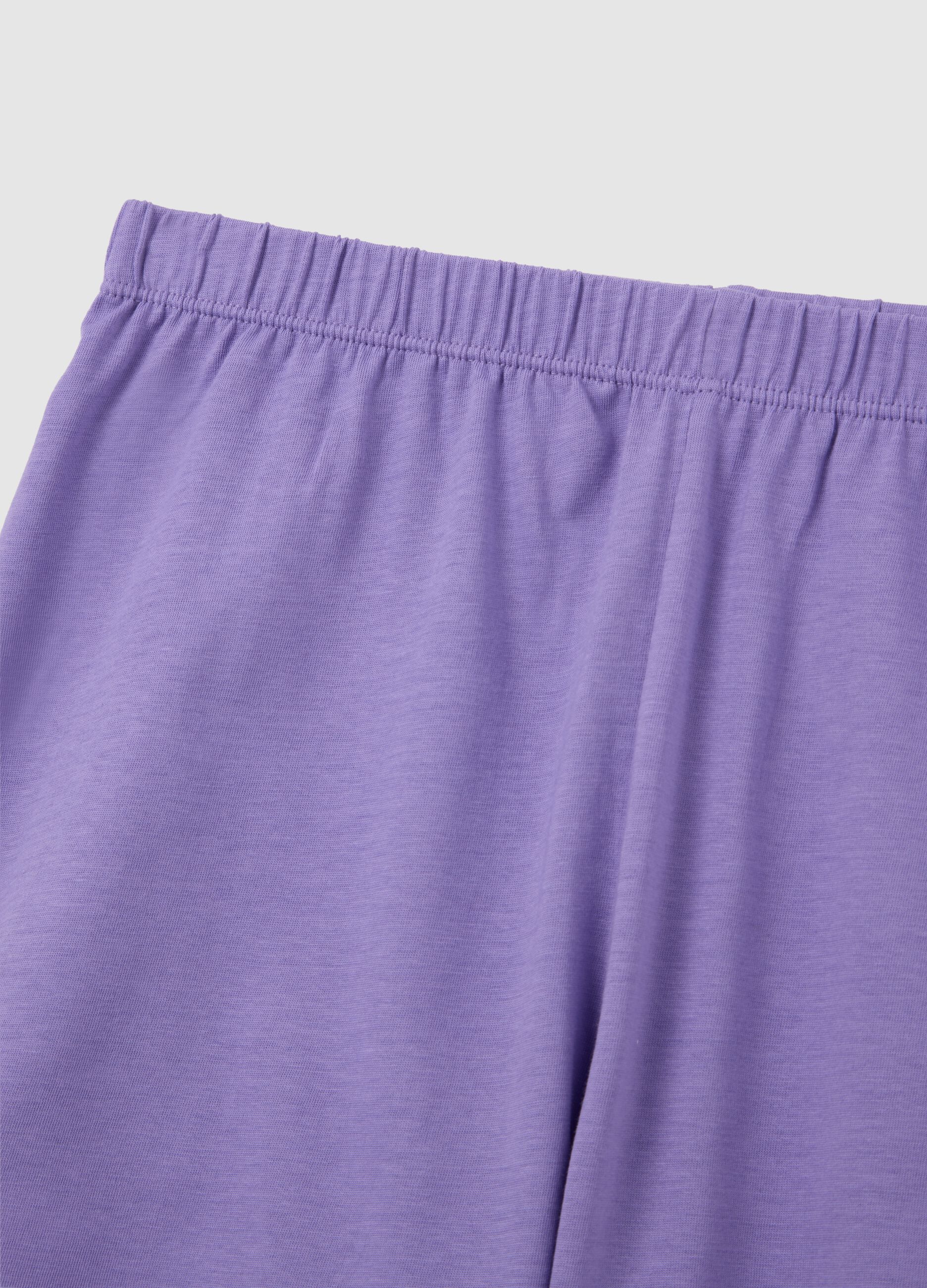 Lilac Short Cotton Pyjamas for Girls