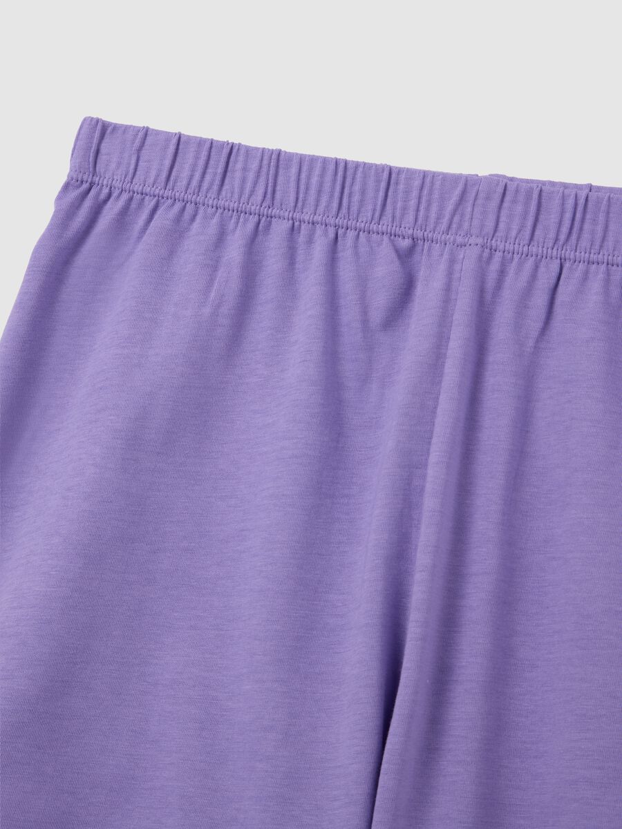 Lilac Short Cotton Pyjamas for Girls_2