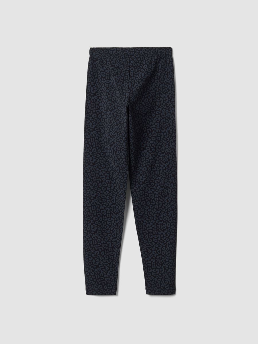 Leggings neri in cotone jersey organico elasticizzato skinny fit per ragazza_4