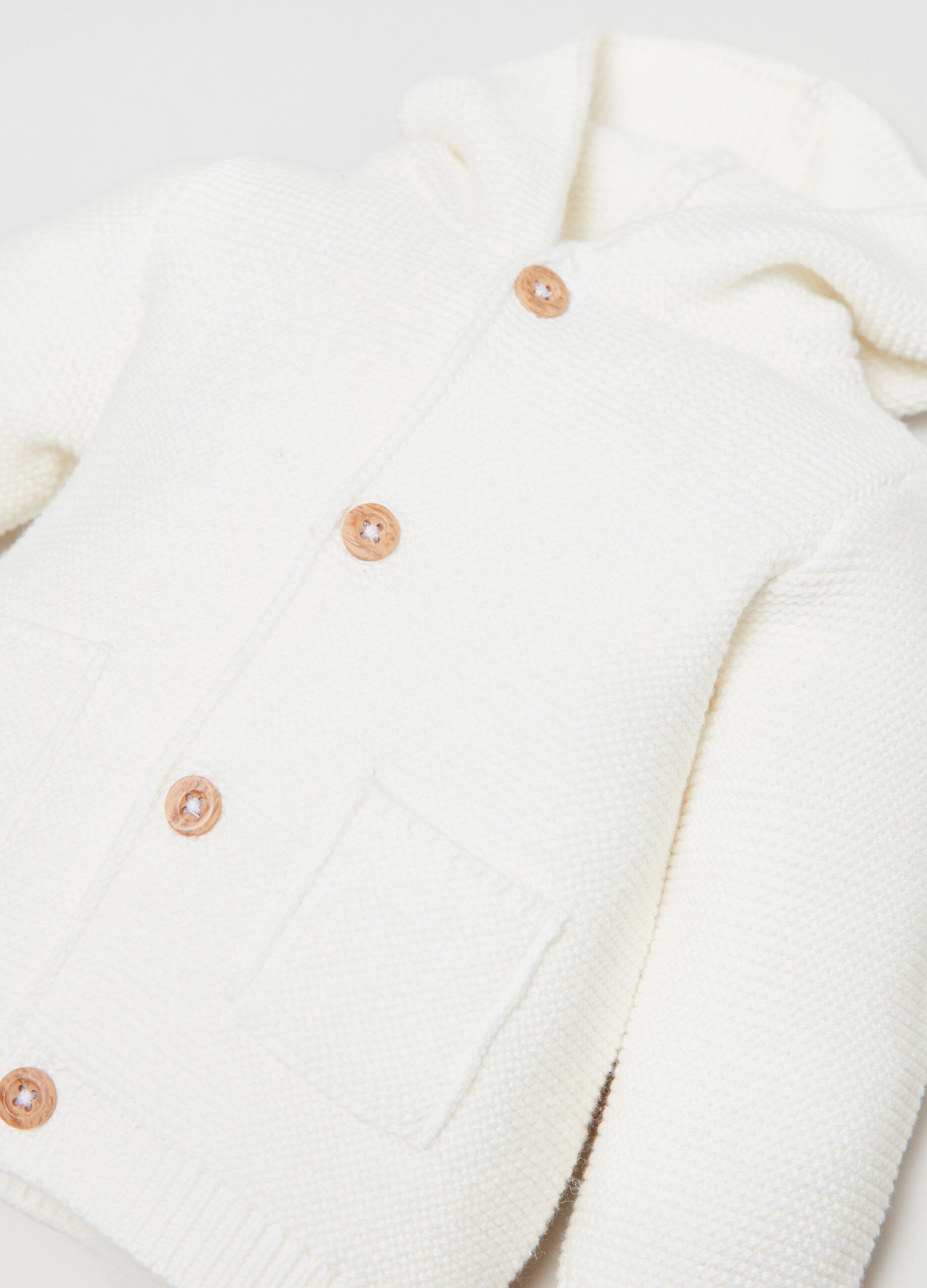 Cardigan tricot con cappuccio_2