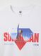 Men's pure cotton white T-shirt with Superman print_5