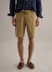 Beige stretch cotton chino shorts, regular fit_1