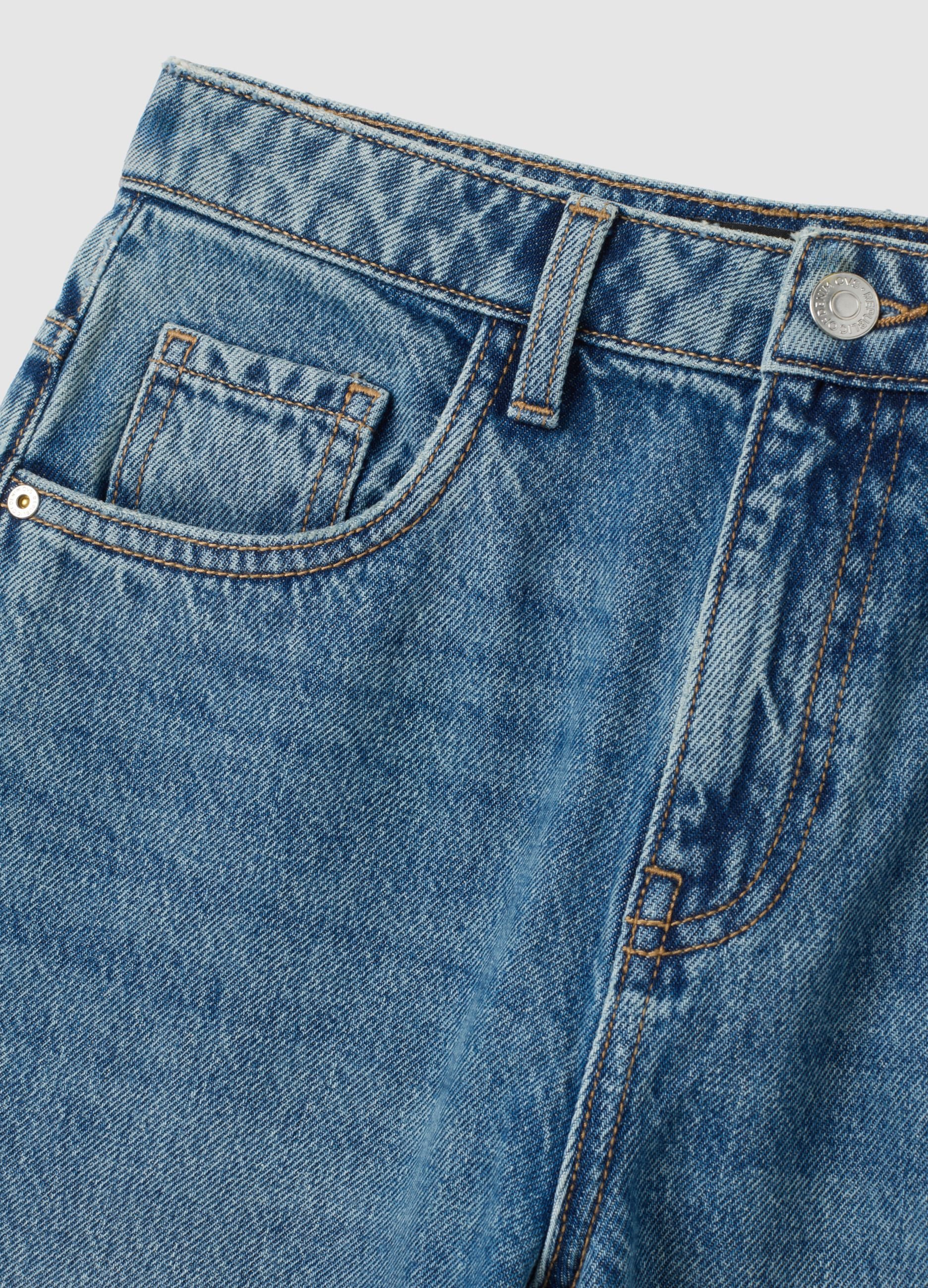 Wide Leg Denim Jeans