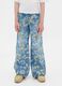 Multicolour Flared Denim Trousers_1