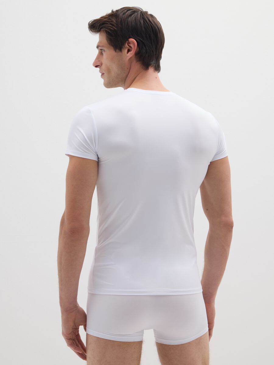 Bipack di t-shirt bianche in microfibra regular fit_2