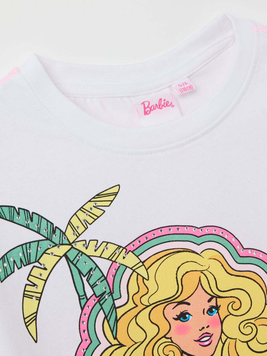White Barbie T-shirt in stretch cotton_3