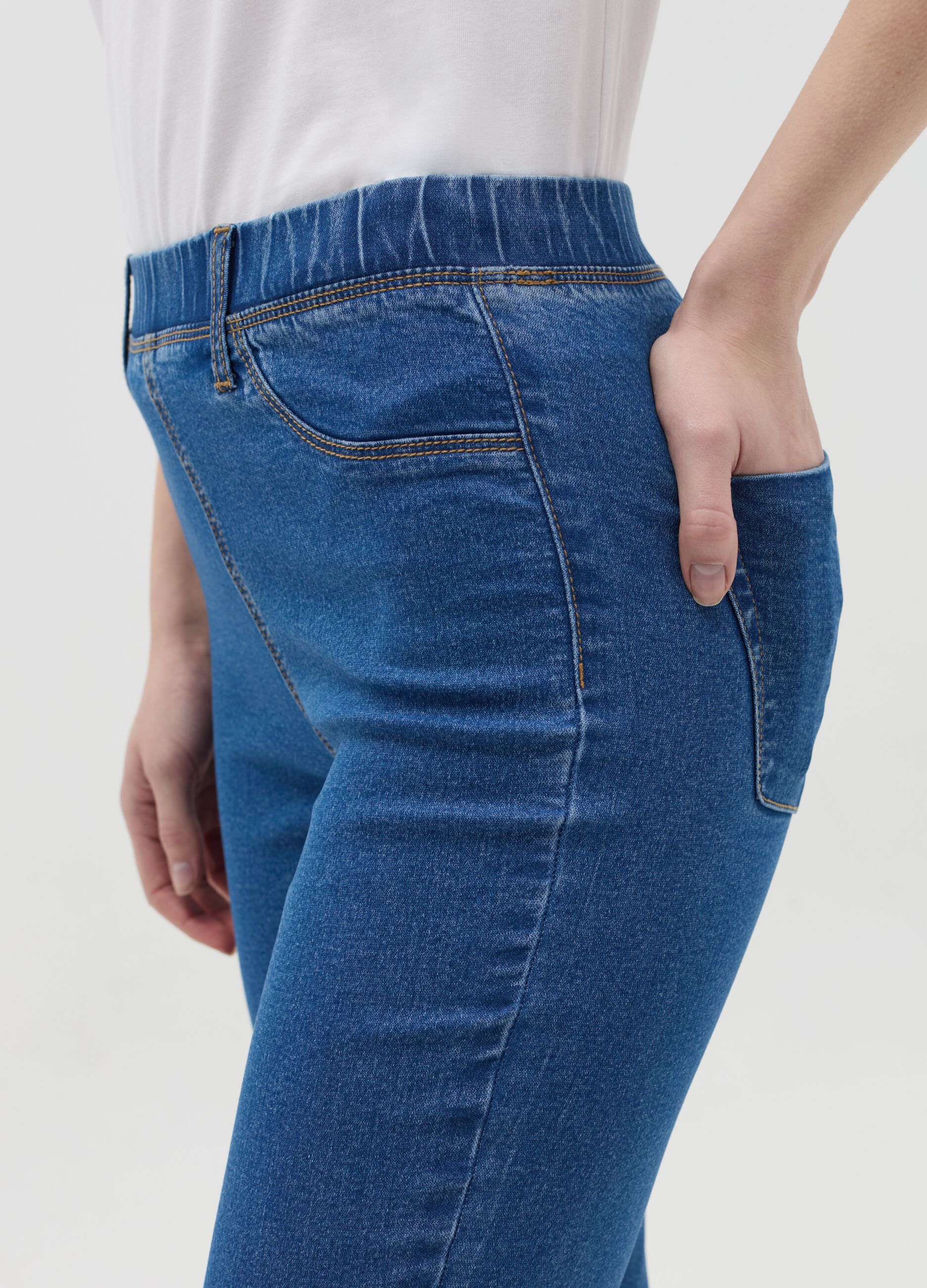 Cropped stretch jeggings