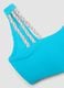 Blue bandeau bikini in stretch fabric_2