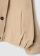 Trench corto in misto cotone beige regular fit con cappuccio_5