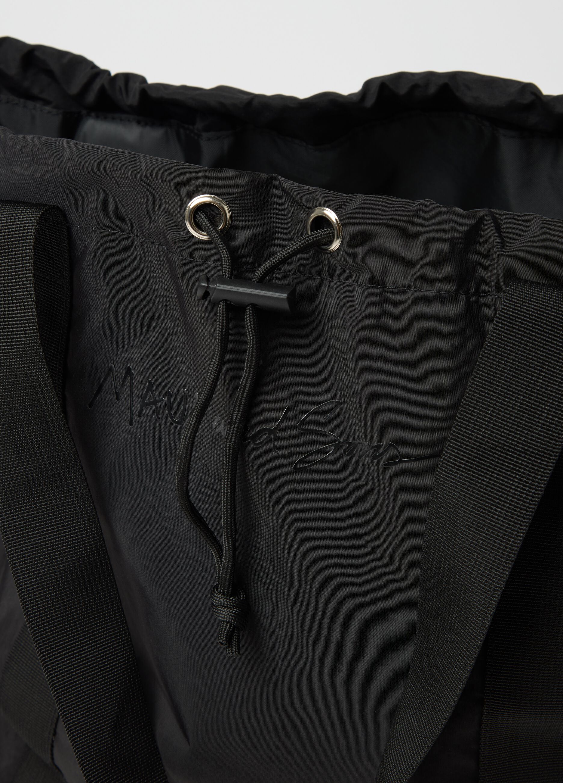 Maui Oversized Black Nylon Bag