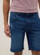 Blue Stretch Cotton Blend Denim Slim Fit Shorts_3