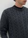 Maglione in puro cotone grigio regular fit_3