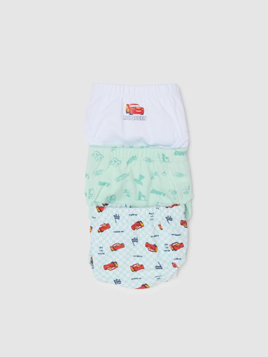 Tripack slip in puro cotone multicolor da bambino con stampe Cars_2