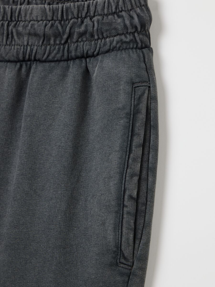 Men's Grey Chicago Bulls Cotton Sports Shorts_5