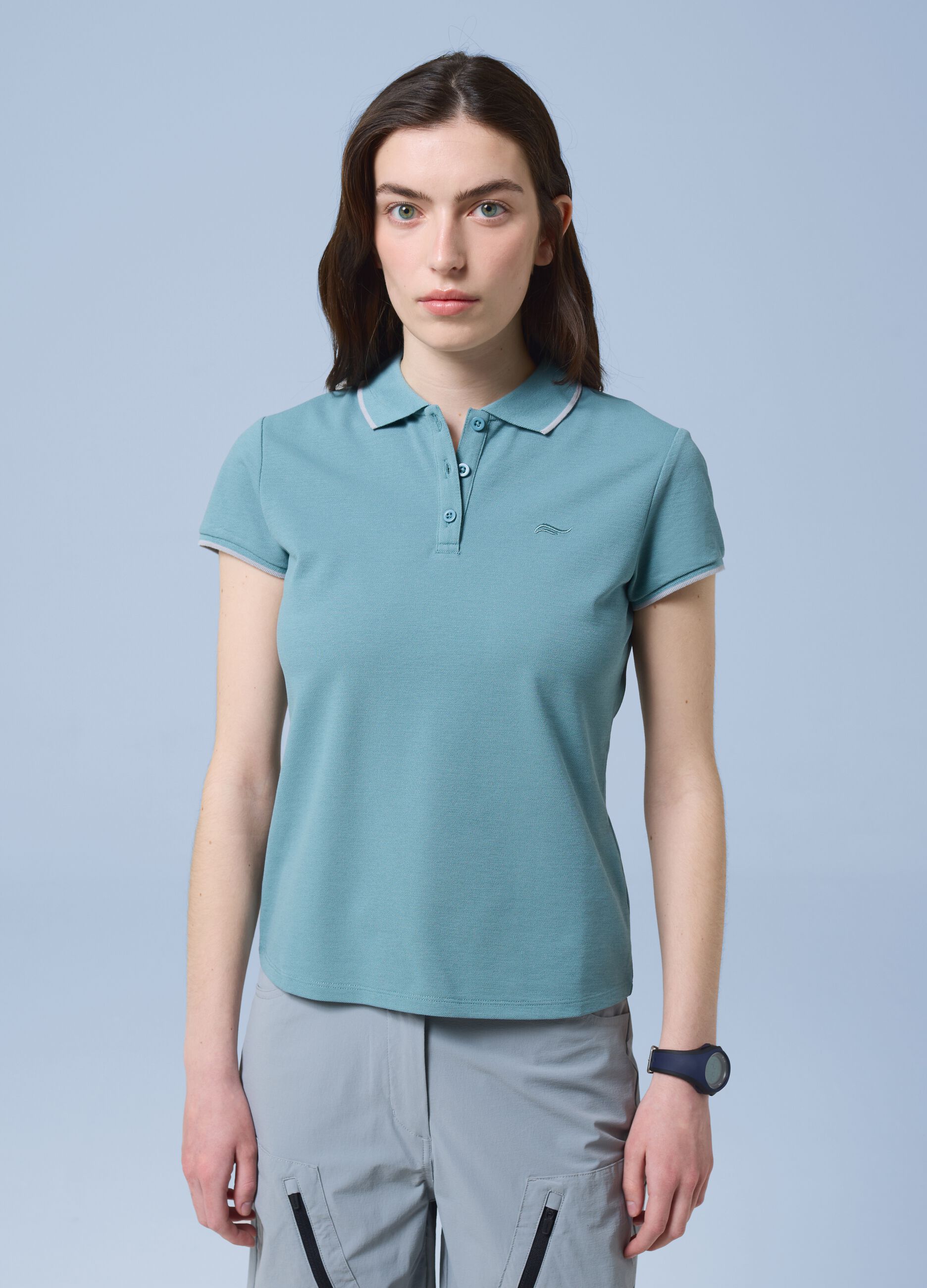 Polo ALTAVIA SAILING verde in cotone elasticizzato