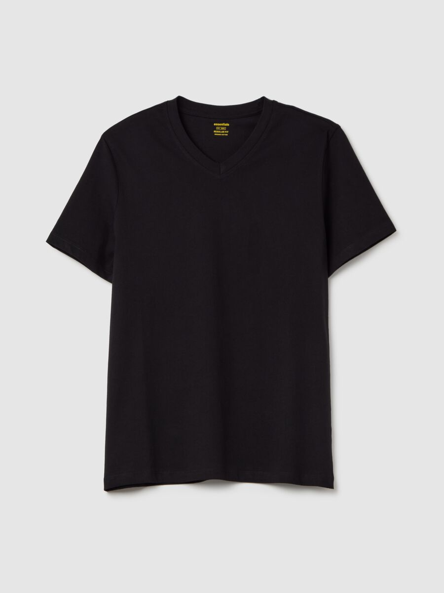 Cotton V-neck T-shirt_4