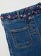 Wide elasticated blue denim trousers for girls_2
