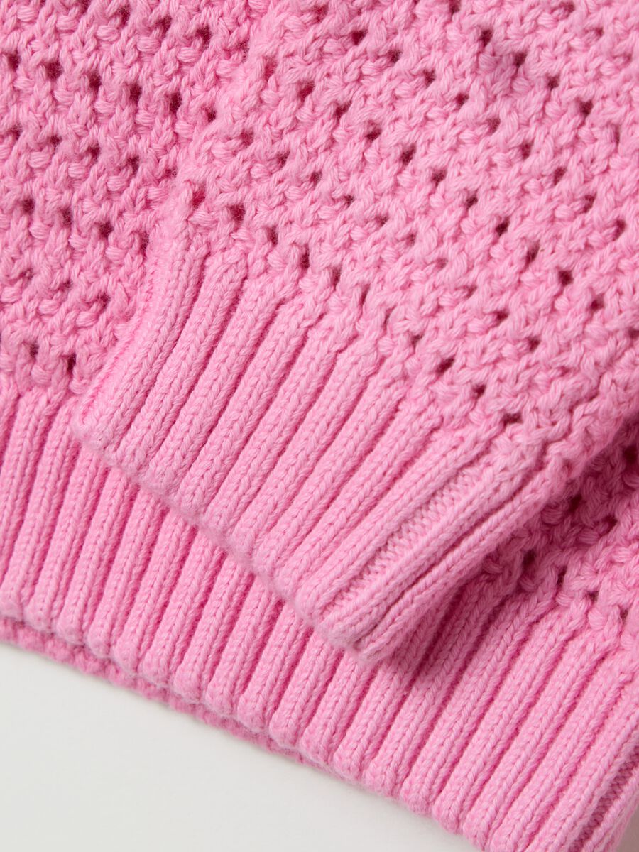 Degradé pullover with openwork design_2