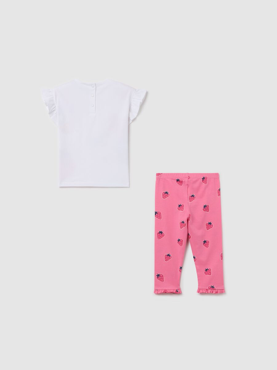 Stretch cotton jogging set with Minnie Mouse and Daisy Duck print_1