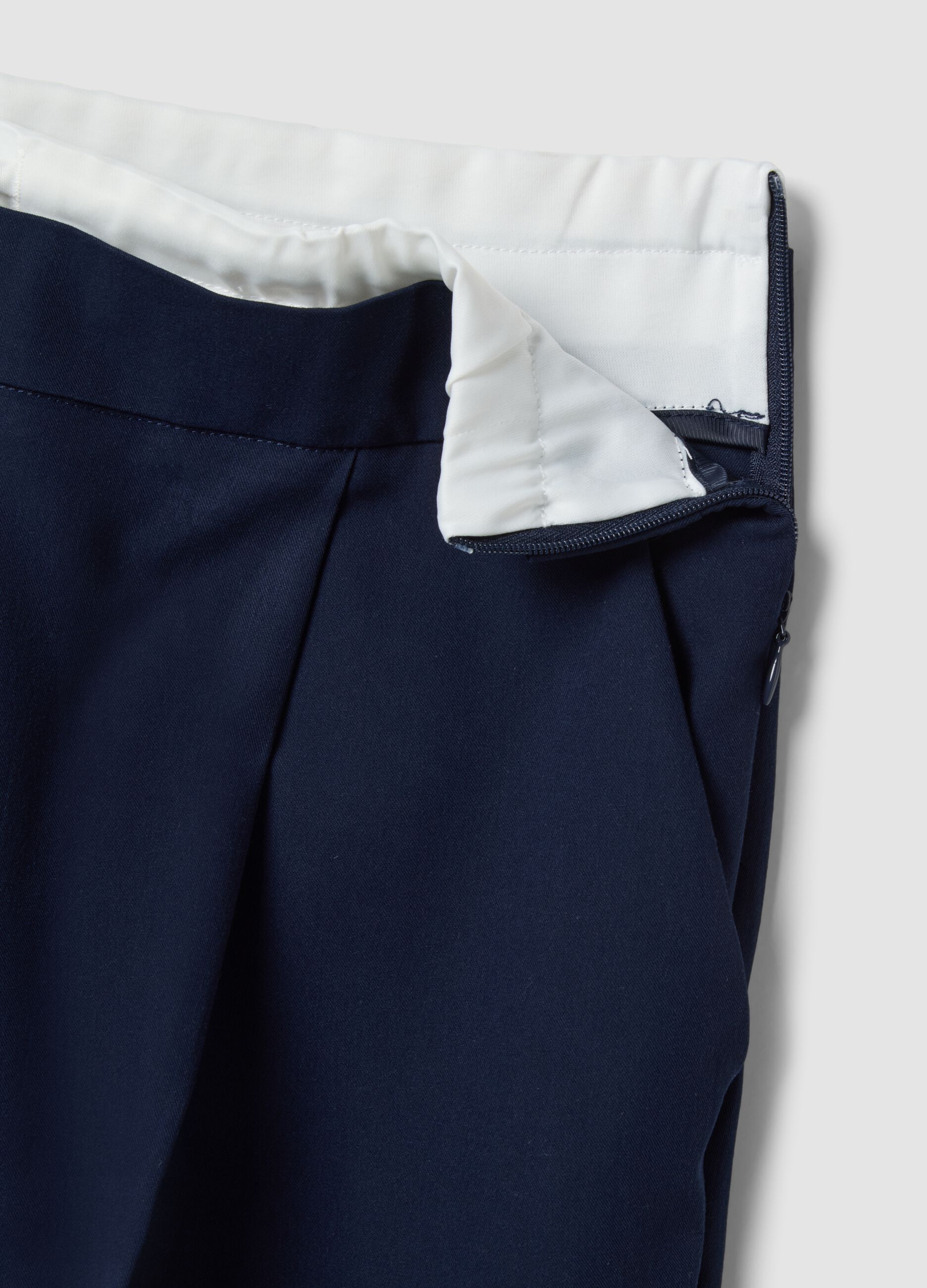 Blue regular fit jogger trousers with elasticated waist