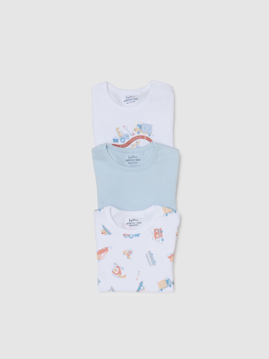 Multicolour pure cotton baby bodysuit set_2