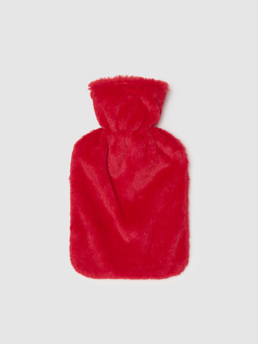 Red Christmas Hot Water Bottle with Cover_1