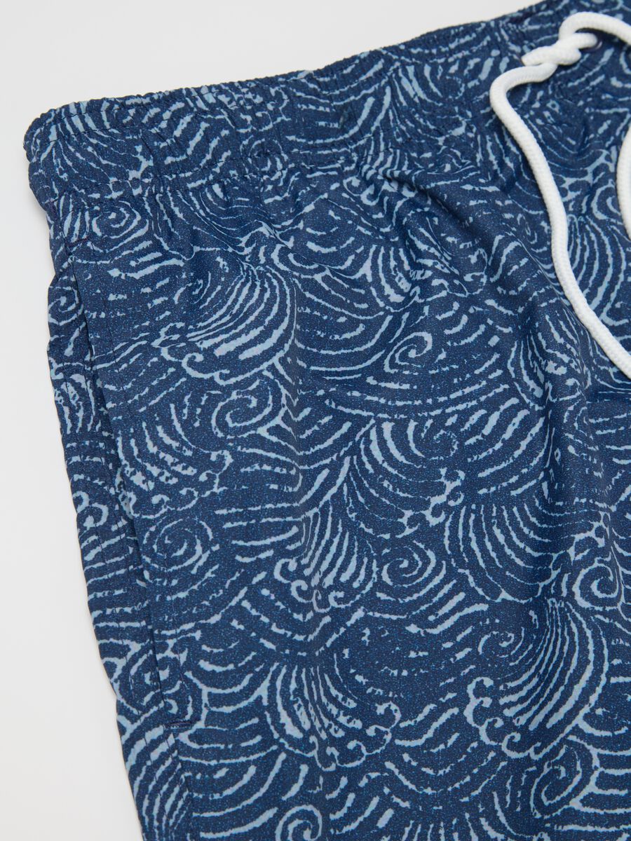 Men's regular fit multicolour fabric shorts_1