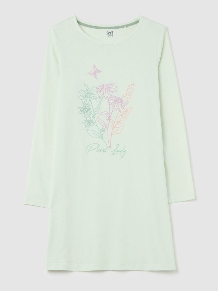 Cotton nightshirt with "Plant Lady” print_4