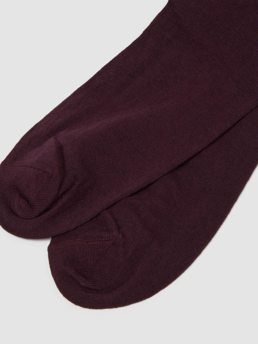2-pack of navy and burgundy long socks in cotton and cashmere blend_1