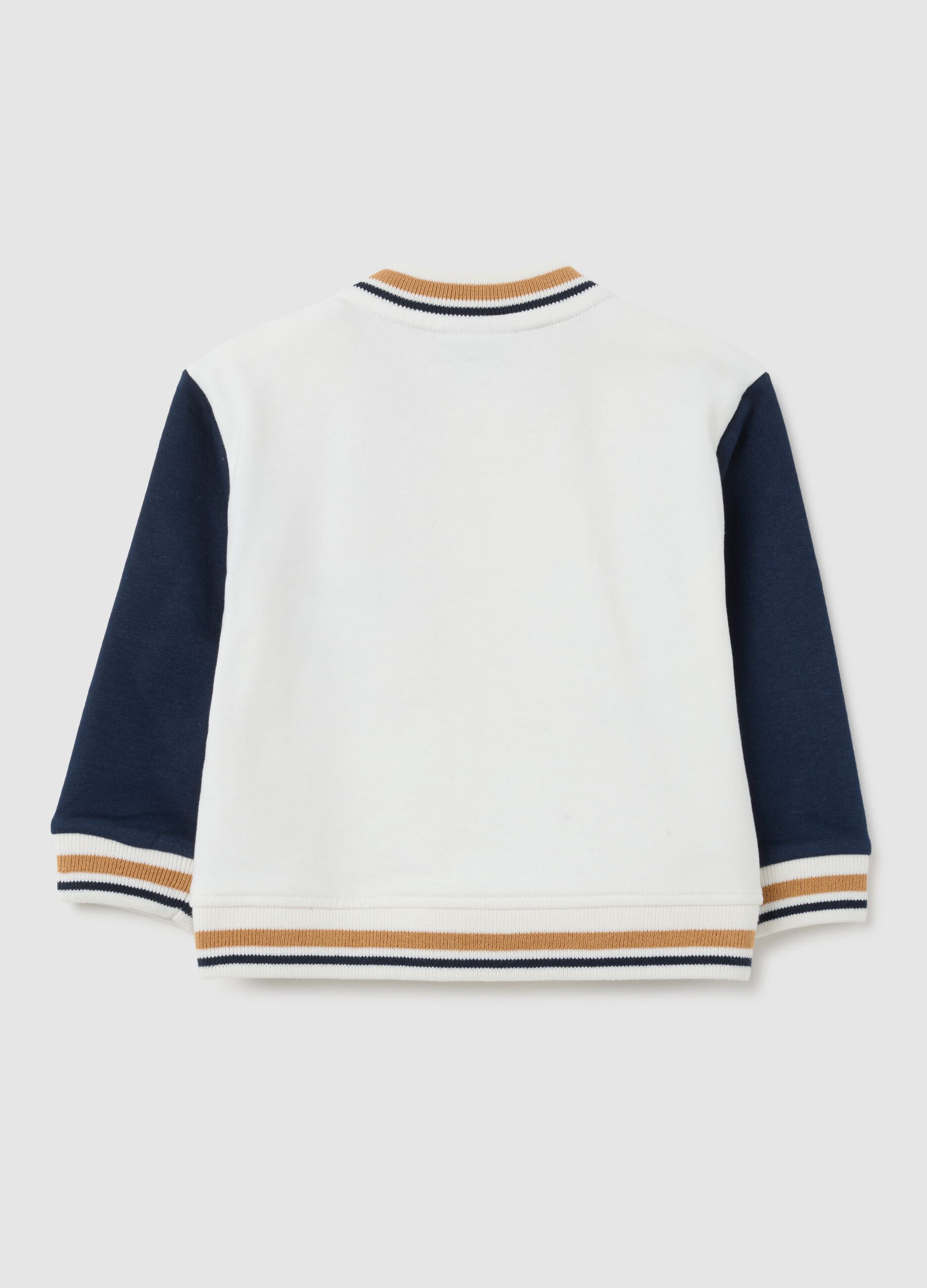 White pure cotton baby sweatshirt regular fit