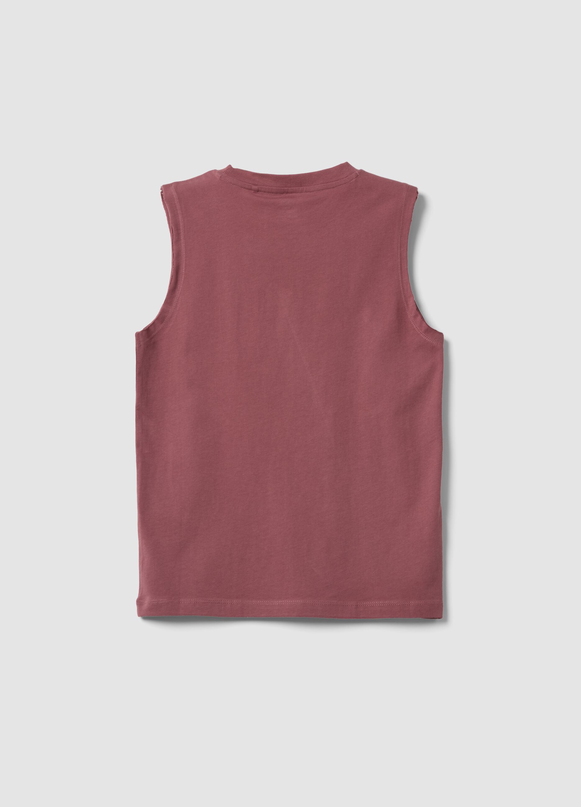 Pink organic cotton vest top