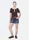 Brown cropped stretch-cotton polo with print, regular fit_1