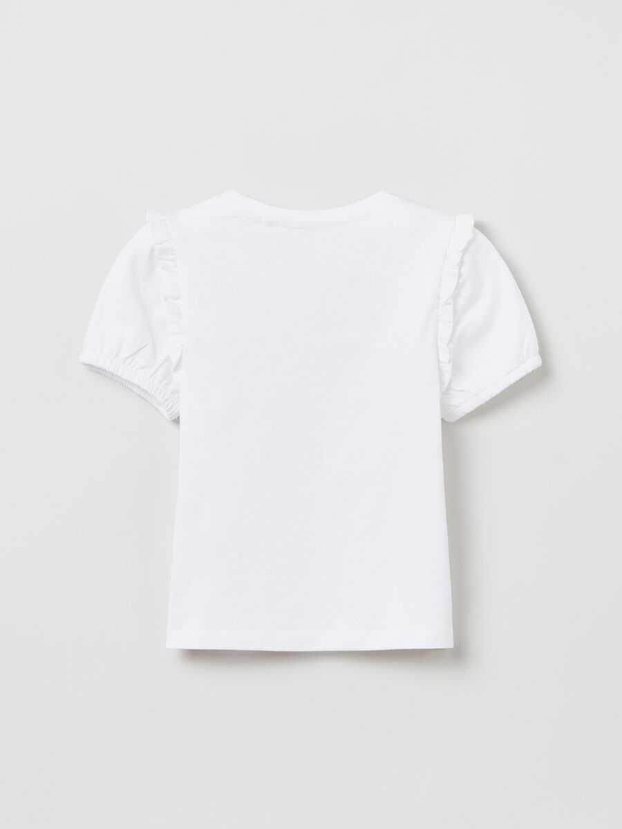 T-shirt in cotone con rouches_1