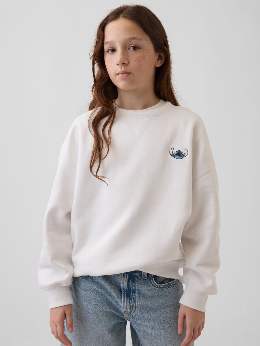 Cotton-blend crew-neck sweatshirt_0