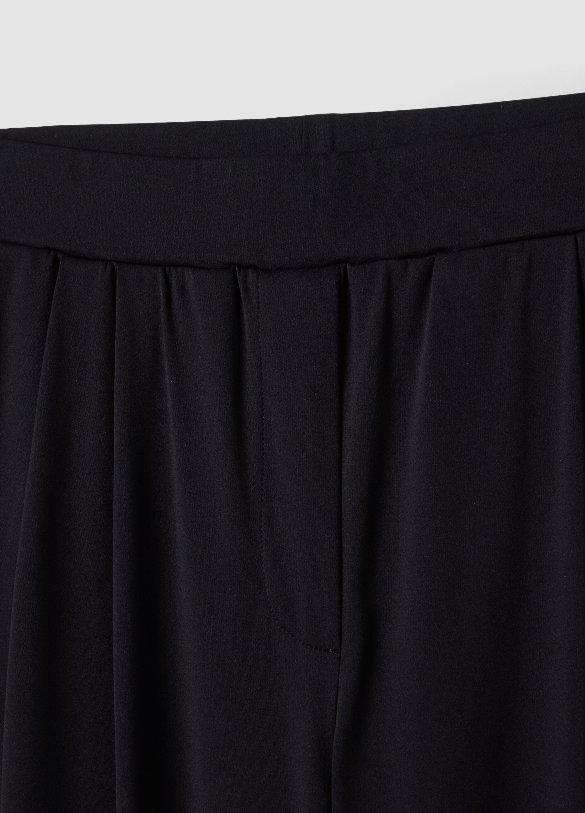 Black Easy Dry wide-leg stretch trousers ALTAVIA STUDIO