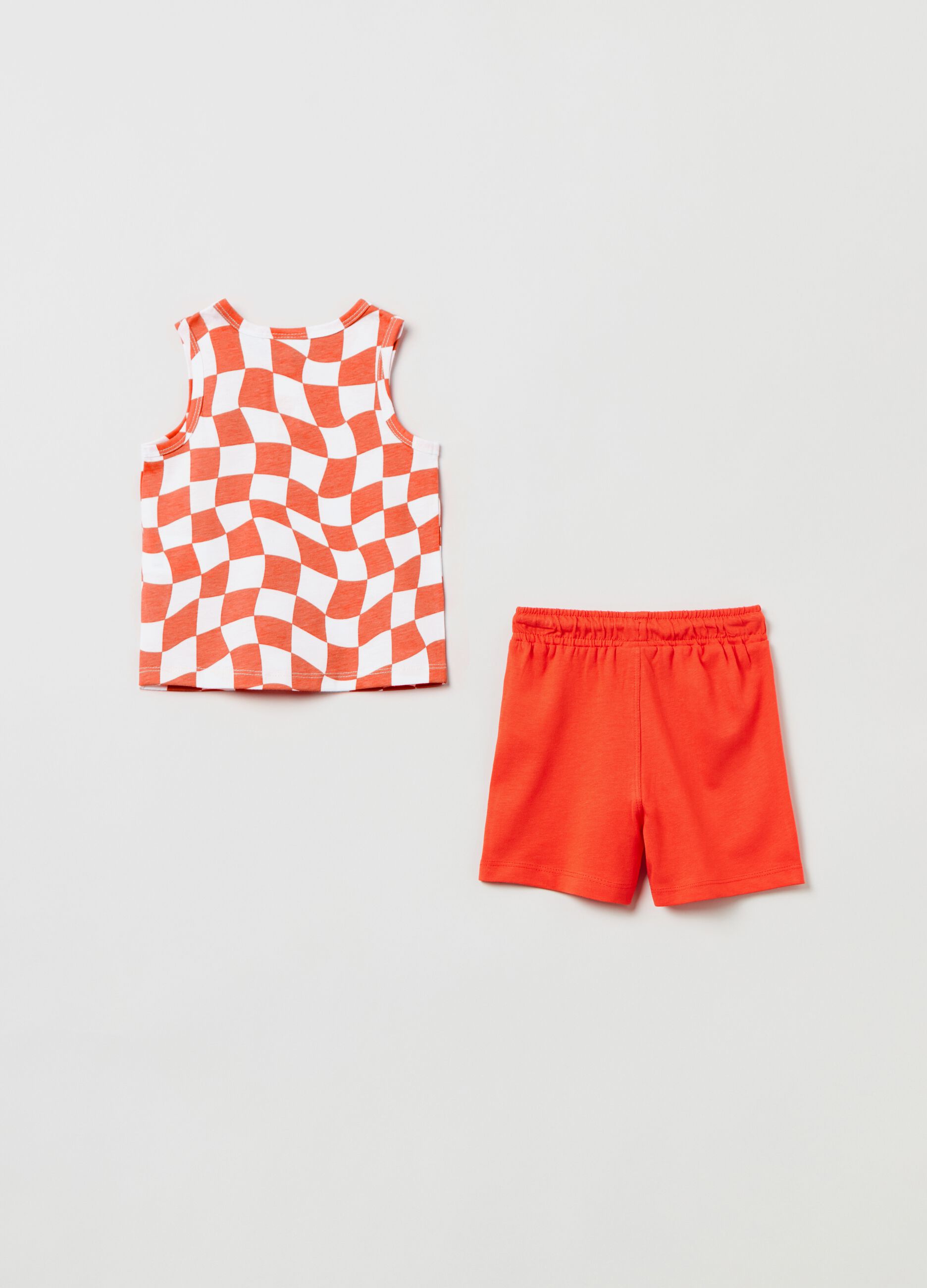 Jogging set in cotone leggero con stampa_1