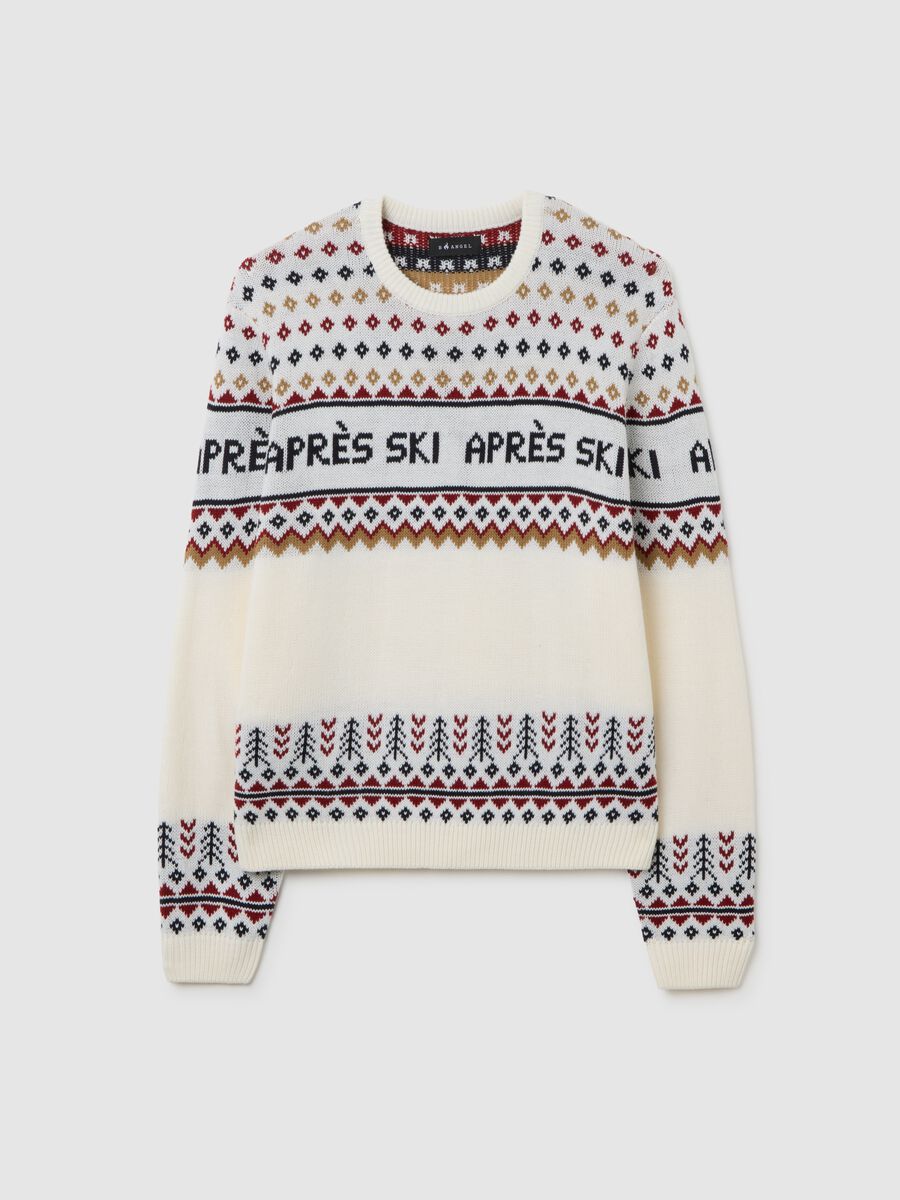 Pullover multicolor regular fit con lavorazione jacquard_0