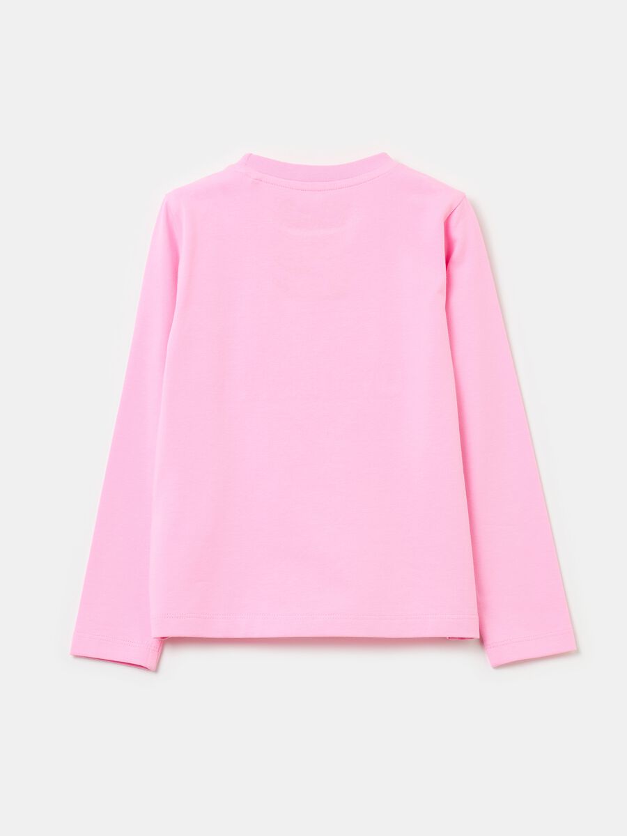 T-shirt a maniche lunghe con cuore di paillettes_1