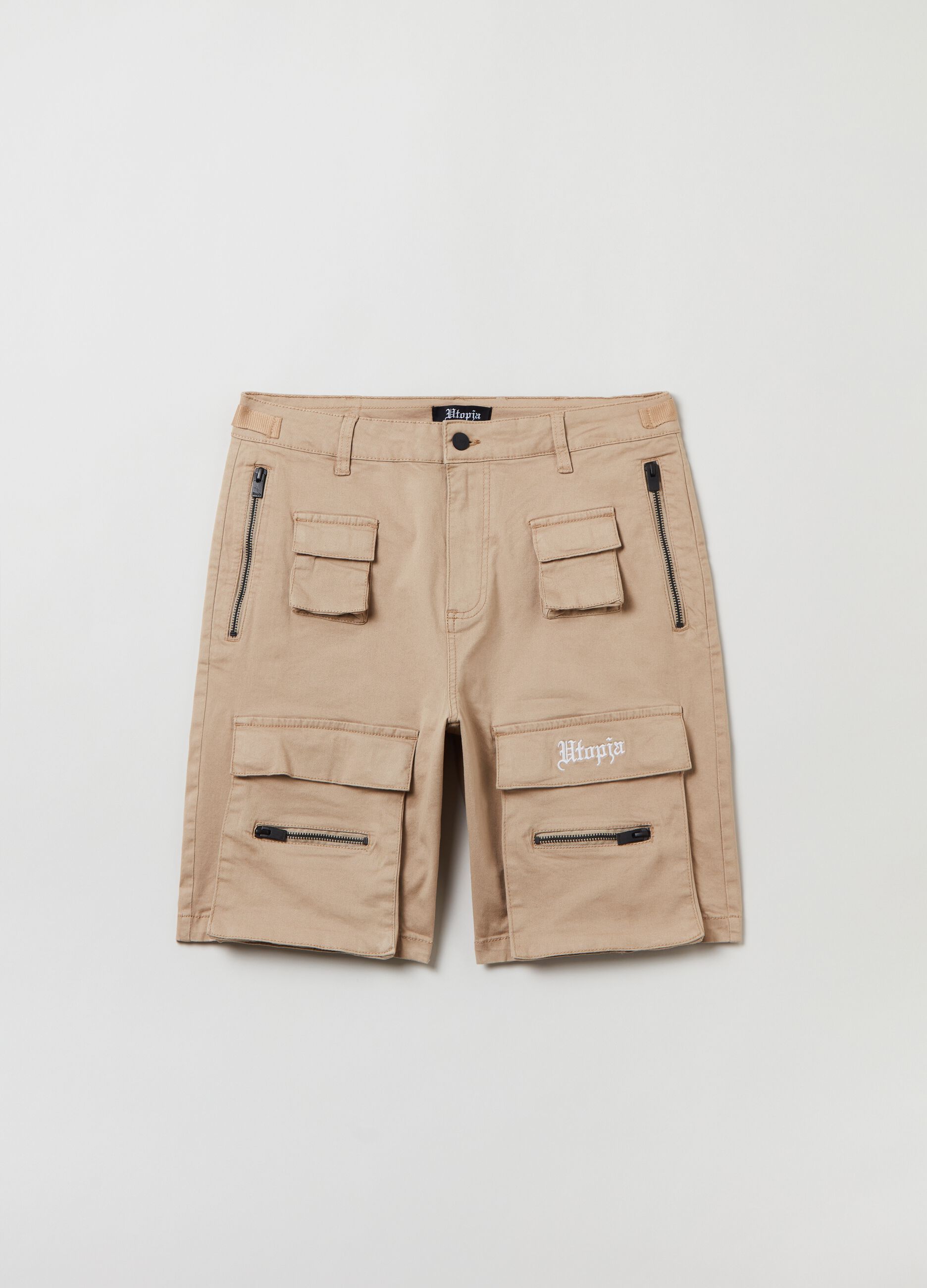 Multi Pocket Cargo Shorts Sand_6