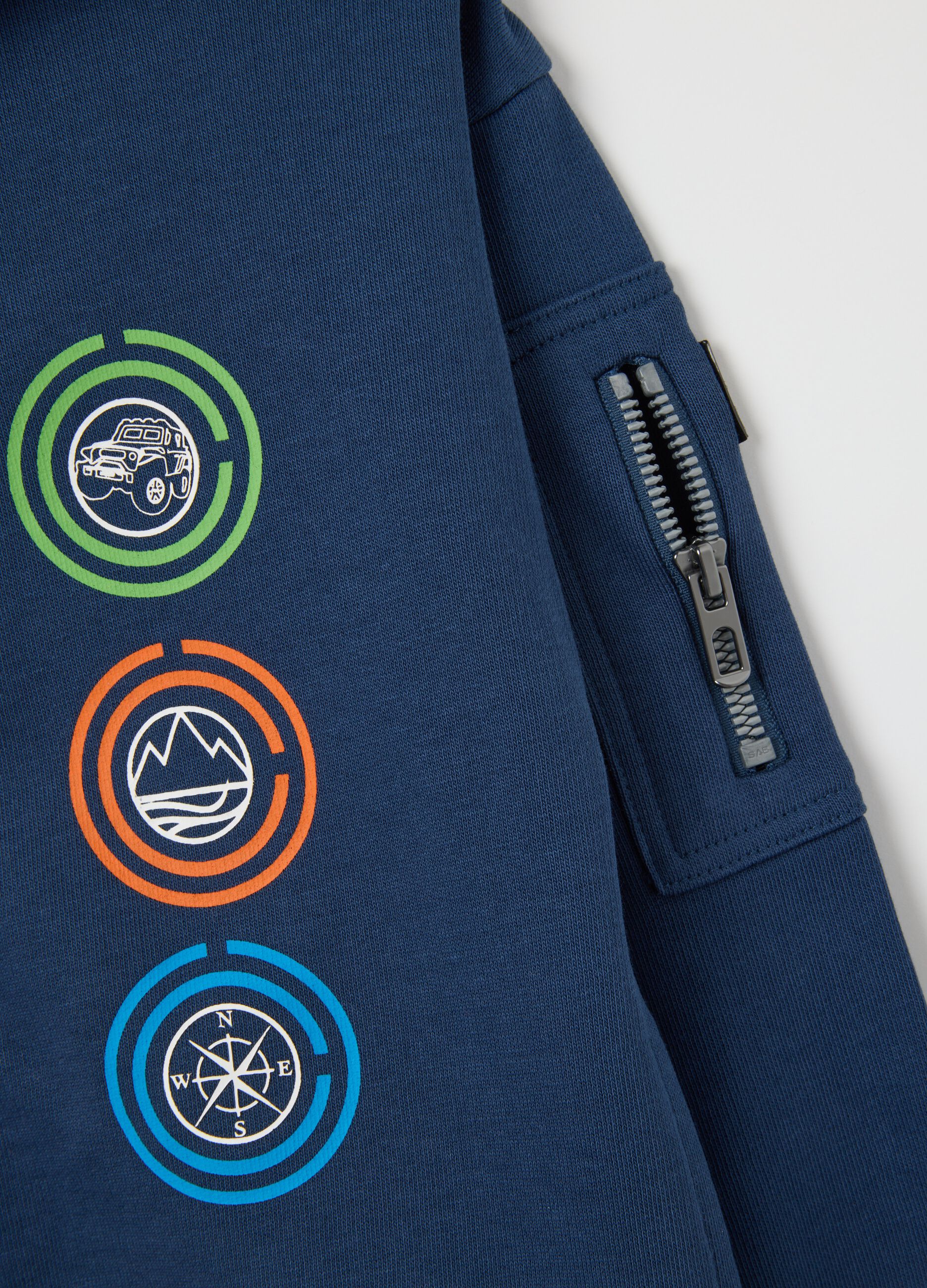 Blue pure cotton regular fit kids' sweatshirt