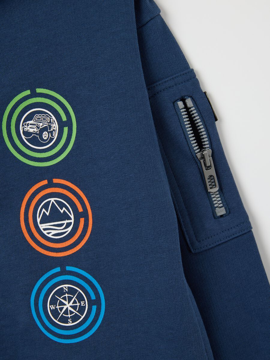 Blue pure cotton regular fit kids' sweatshirt_2